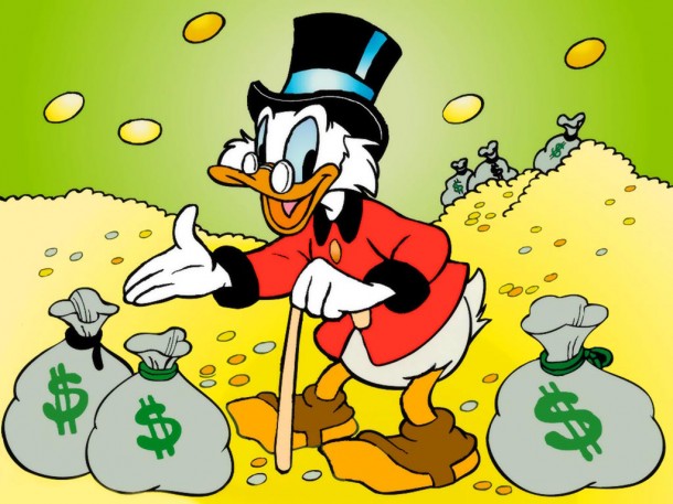 Скрудж Макдак - первый в списке самых богатых по версии Forbes Скрудж Макдак - первый в списке самых богатых по версии Forbes